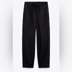 Women Tapered Poplin Pants
